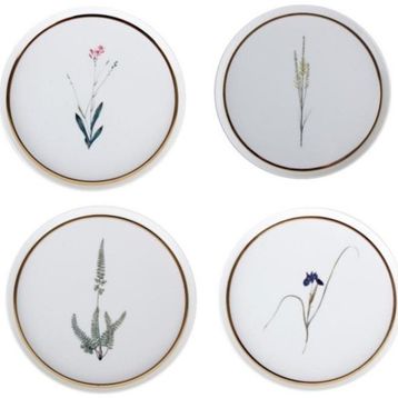 Porland 4 Parça 21 cm Botanical Pasta Tabağı