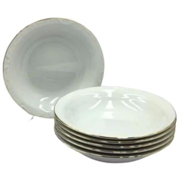 Porland A10047 Jade Altın Çukur 19 cm 6'lı Tabak