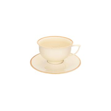 Porland Abbey Classic Seasons Sarı Tabaklı 210 cc Çay Fincanı