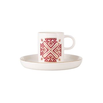 Porland Arabesque Desen6 Tabaklı 85 cc 6 Adet Kahve Fincanı