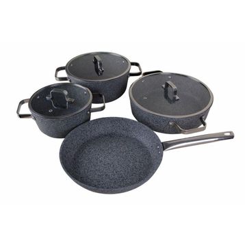 Porland Bianco Gri 7 Parça 18 cm Tencere Takımı