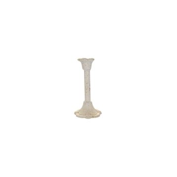 Porland Bloom Metal Beyaz 19 cm Şamdan
