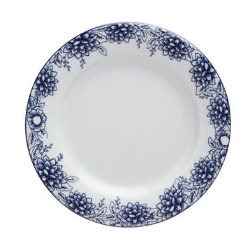 Porland Blue Manoir Desen1 25 cm 6 Adet Düz Tabak