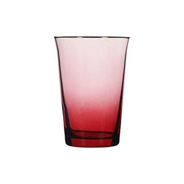Porland Bordo Altın Yaldızlı 290 cc Ayaksız Su Bardağı