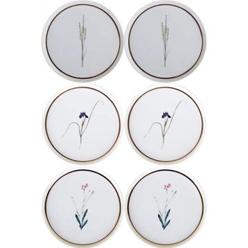 Porland Botanical 21 cm 6 Kişilik Karma Desen Pasta Takımı