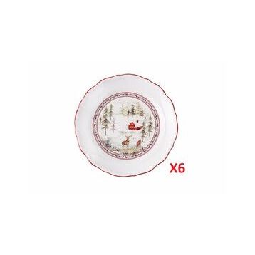 Porland Caribou 24 cm 6'lı Düz Tabak