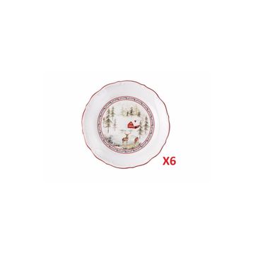 Porland Caribou 24 cm 6'lı Düz Tabak