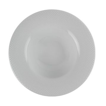 Porland Collet Beyaz Desen1 27 cm 6 Adet Çukur Tabak