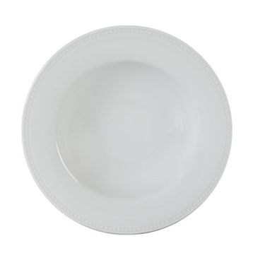 Porland Collet Beyaz Desen2 21 cm 6 Adet Çukur Tabak