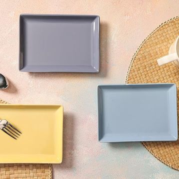 Porland Colored 3 Parça 18 cm Servis ve Sunum Tabağı