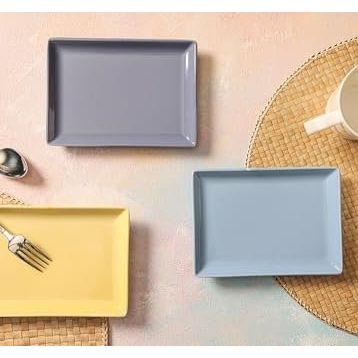 Porland Colored 3 Parça 18 cm Servis ve Sunum Tabağı