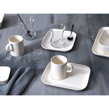 Porland Cortot Alumilite 6 Parça 2 Kişilik Çay ve Kahve İkram Takımı