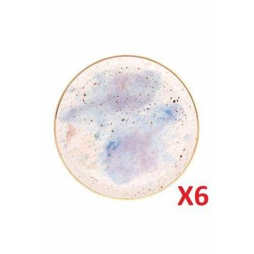 Porland Cosmos Desen 24 cm 6'lı Düz Tabak