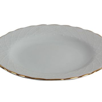 Porland Elizabeth Altın Yaldız 25 cm Düz Tabak