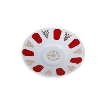 Porland Ergonomik Kırmızı Yaldız 12 cm Çay Tabağı