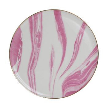 Porland Exotic Desen 6 27 cm Porselen Düz Tabak