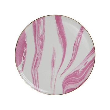 Porland Exotic Desen 6 27 cm Porselen Düz Tabak