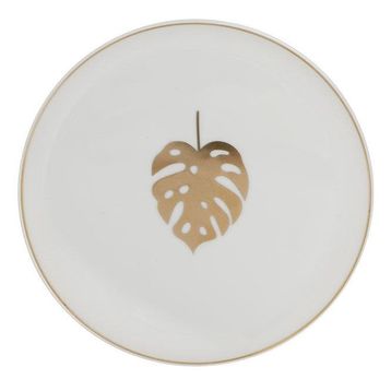 Porland Exotic Desen 8 18 cm Porselen Düz Tabak