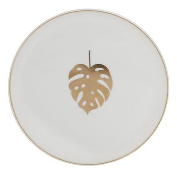 Porland Exotic Desen 8 18 cm Porselen Düz Tabak