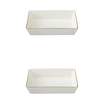 Porland Forest 04LFH000585 8x14 cm 2'li Kahvaltı ve Meze Tabağı