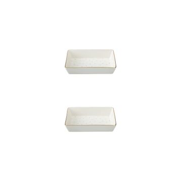 Porland Forest 04LFH000585 8x14 cm 2'li Kahvaltı ve Meze Tabağı