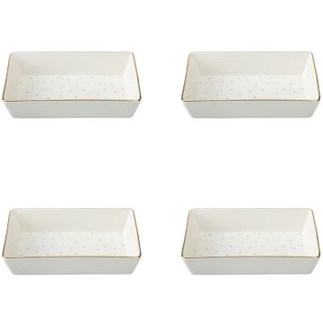Porland Forest 04LFH000585 8x14 cm 4'lü Kahvaltı ve Meze Tabağı