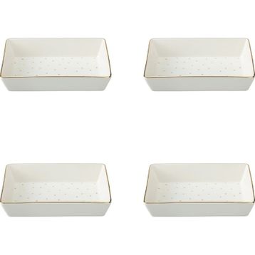 Porland Forest 04LFH000585 8x14 cm 4'lü Kahvaltı ve Meze Tabağı