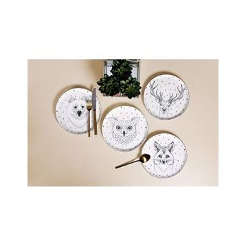 Porland Forest 20 cm 4 Parça Pasta Tabağı