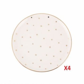 Porland Forest 4 Parça 20 cm Düz Tabak Seti