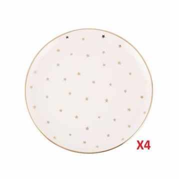 Porland Forest 4 Parça 20 cm Düz Tabak Seti