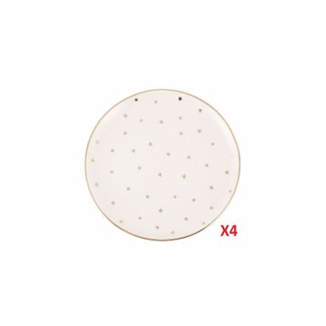 Porland Forest 4 Parça 20 cm Düz Tabak Seti