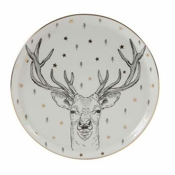 Porland Forest Deer 20 cm Düz Tabak