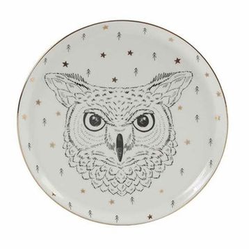Porland Forest Owl 20 cm Düz Tabak
