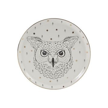 Porland Forest Owl 20 cm Düz Tabak