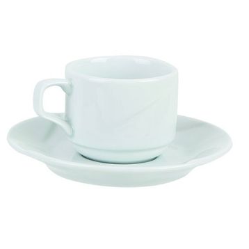 Porland Fourline Beyaz Tabaklı 90 cc Kahve Fincanı