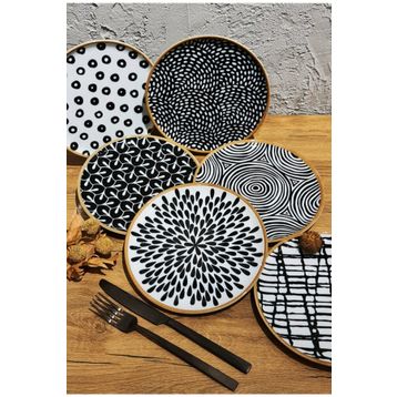 Porland Fractal 6 Parça 6 Kişilik Pasta Takımı