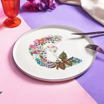 Porland Funky 27 cm Desen 4 Düz Tabak