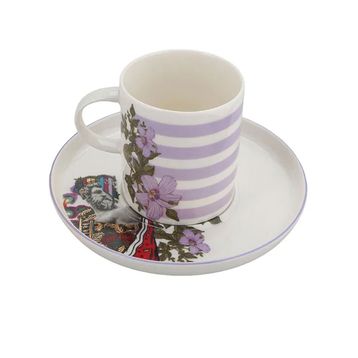 Porland Funky Desen 1 85 cc Tabaklı Kahve Fincanı