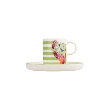 Porland Funky Desen 3 85 cc Tabaklı Kahve Fincanı