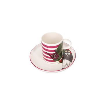 Porland Funky Desen2 Tabaklı 200 cc 6 Adet Çay Fincanı