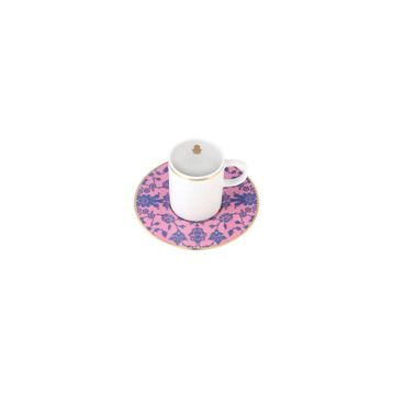 Porland Glamorous Pembe Tabaklı 80 cc 6 Adet Kahve Fincanı