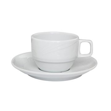 Porland Halley Beyaz 150 cc Tabaklı Çay Fincanı