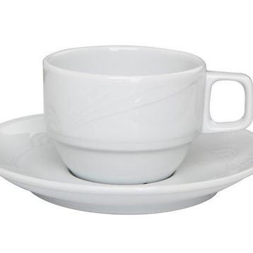 Porland Halley Beyaz 150 cc Tabaklı Çay Fincanı