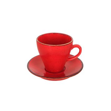 Porland Heritage Standard Seasons Kırmızı Tabaklı 300 cc 6 Adet Çay Fincanı