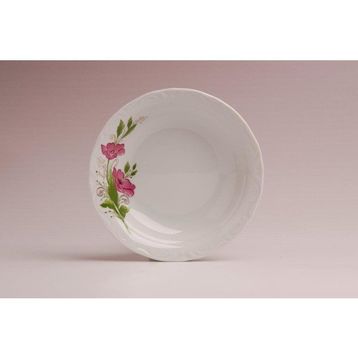 Porland Lal 17 cm 12'li Porselen Çukur Tabak