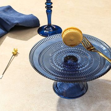 Porland Lina Lacivert 17 cm Ayaklı Tabak