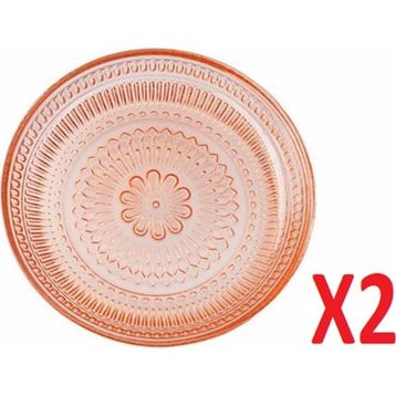 Porland Lina Turuncu 2x17 cm Ayaklı Tabak