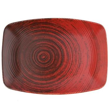 Porland Lykke Kırmızı 27 cm 6 Adet Kayık Tabak