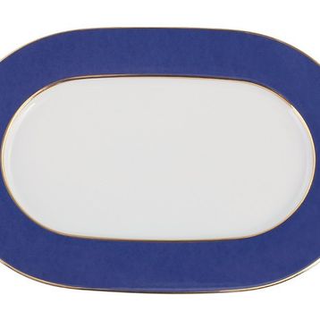 Porland Madeleine Lacivert 34 cm Kayık Tabak