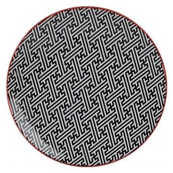Porland Mix-Match Siyah 22 cm Porselen Düz Tabak